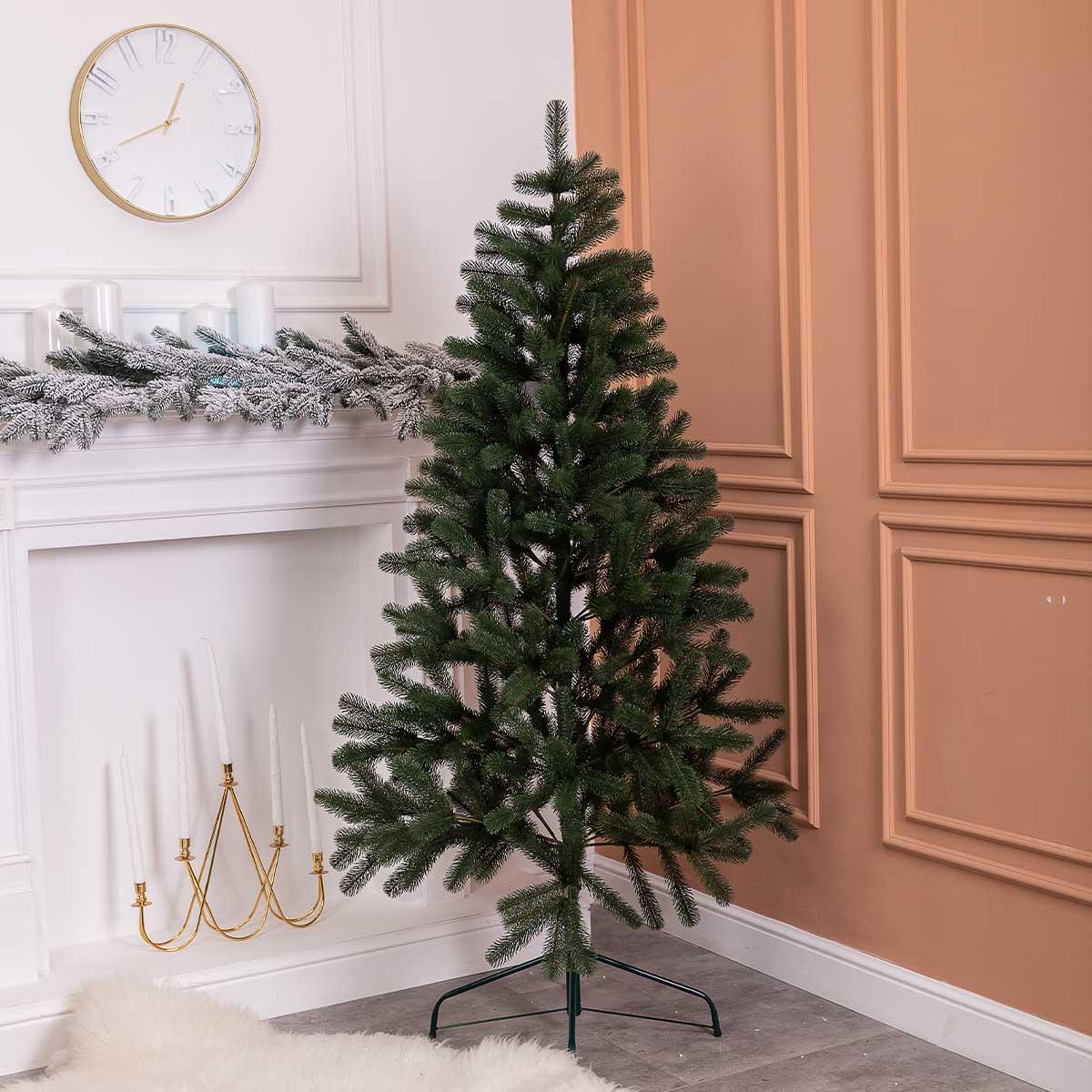 Штучна ялинка 1.5 м зелена, новорічна ялинка Косівська V8 ялинка штучна реалістична Преміум KOS-KOSGR15 - Зображення 5