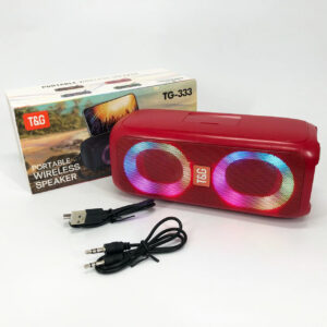 Портативна колонка TG333 2x5W з RGB підсвічуванням, бездротова колонка портативна потужна.