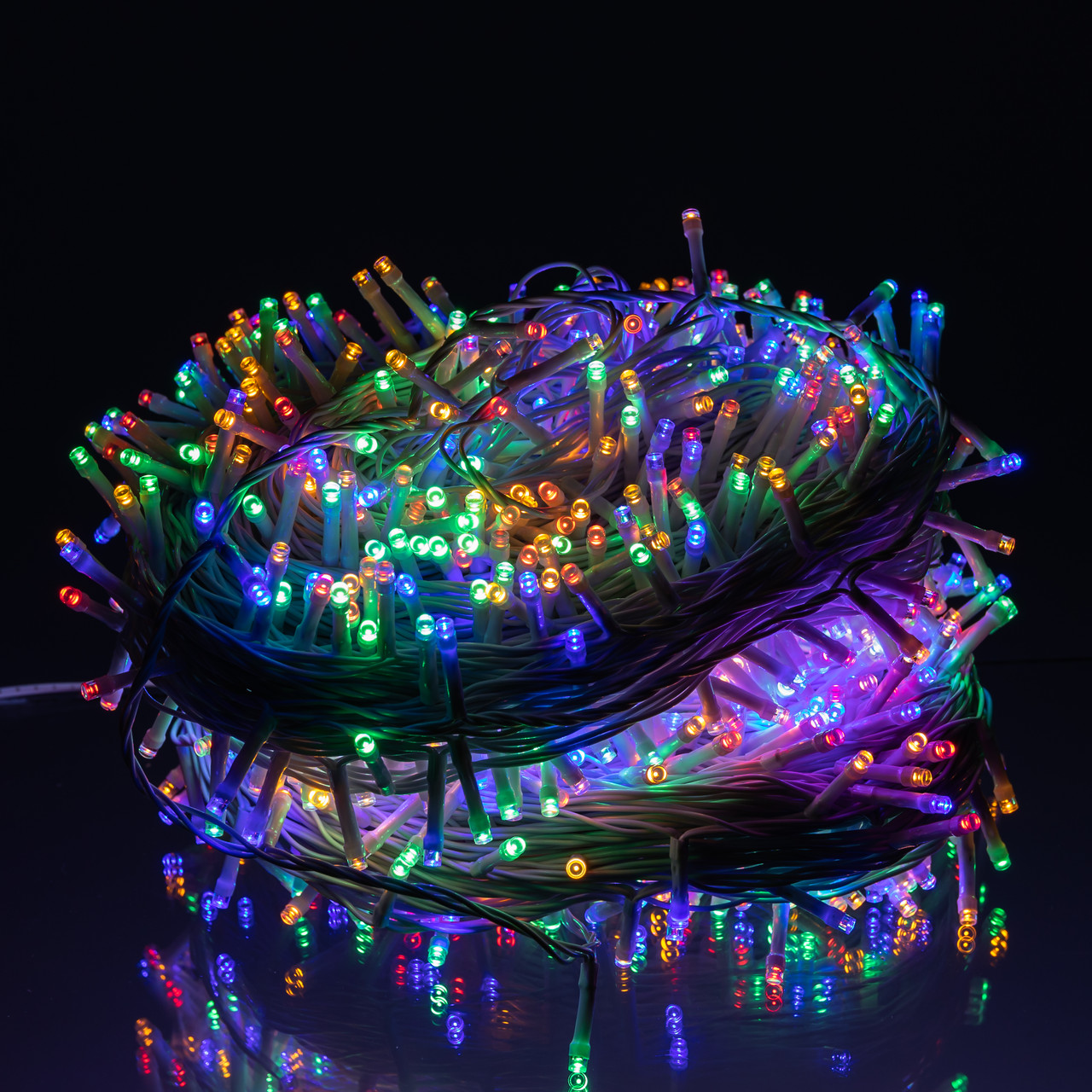 Гірлянда Різдвяна фея вулична 100 м 1000 LED білий провід Мультиколір CF1000L100MWML - Зображення 6