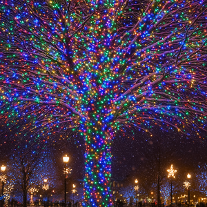 Гірлянда Різдвяна фея вулична 100 м 1000 LED білий провід Мультиколір CF1000L100MWML