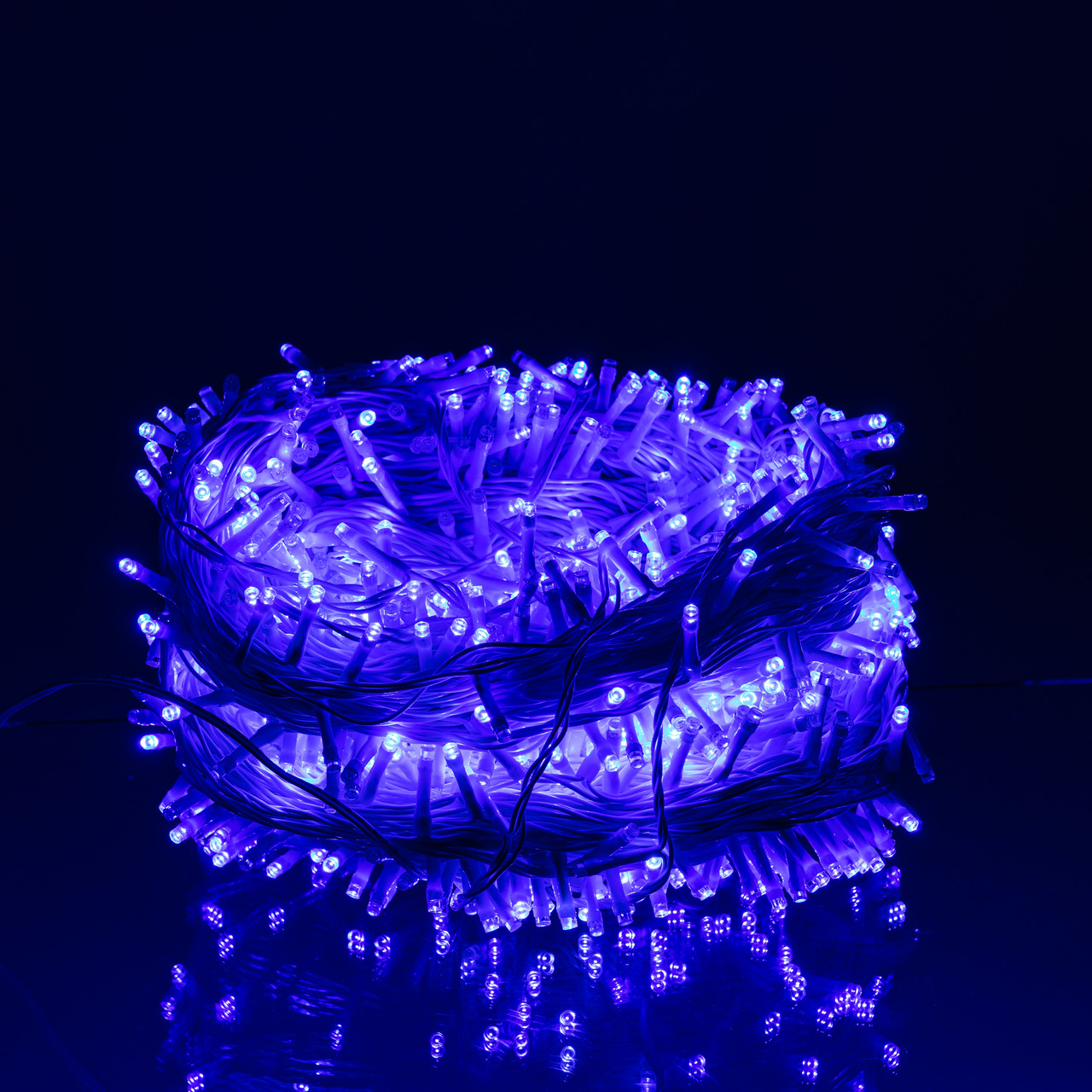 Гірлянда Різдвяна фея вулична 100 м 1000 LED білий провід Синій CF1000L100MWBL - Зображення 8