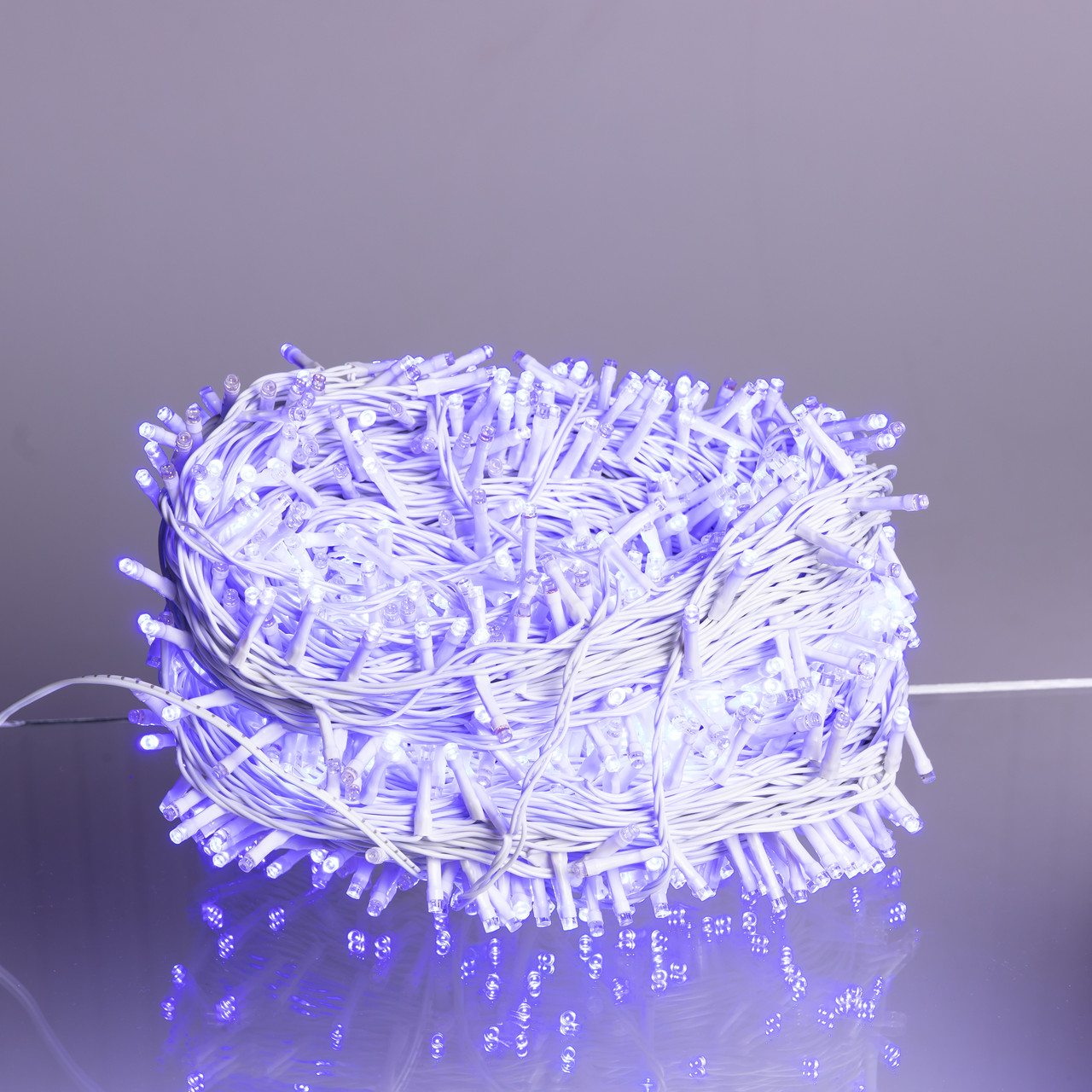 Гірлянда Різдвяна фея вулична 100 м 1000 LED білий провід Синій CF1000L100MWBL - Зображення 7