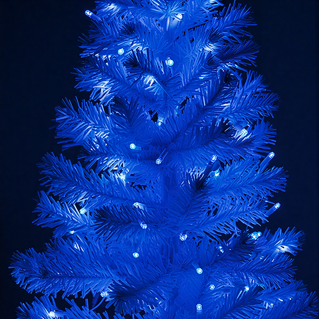 Гірлянда Різдвяна фея вулична 100 м 1000 LED білий провід Синій CF1000L100MWBL - Зображення 6