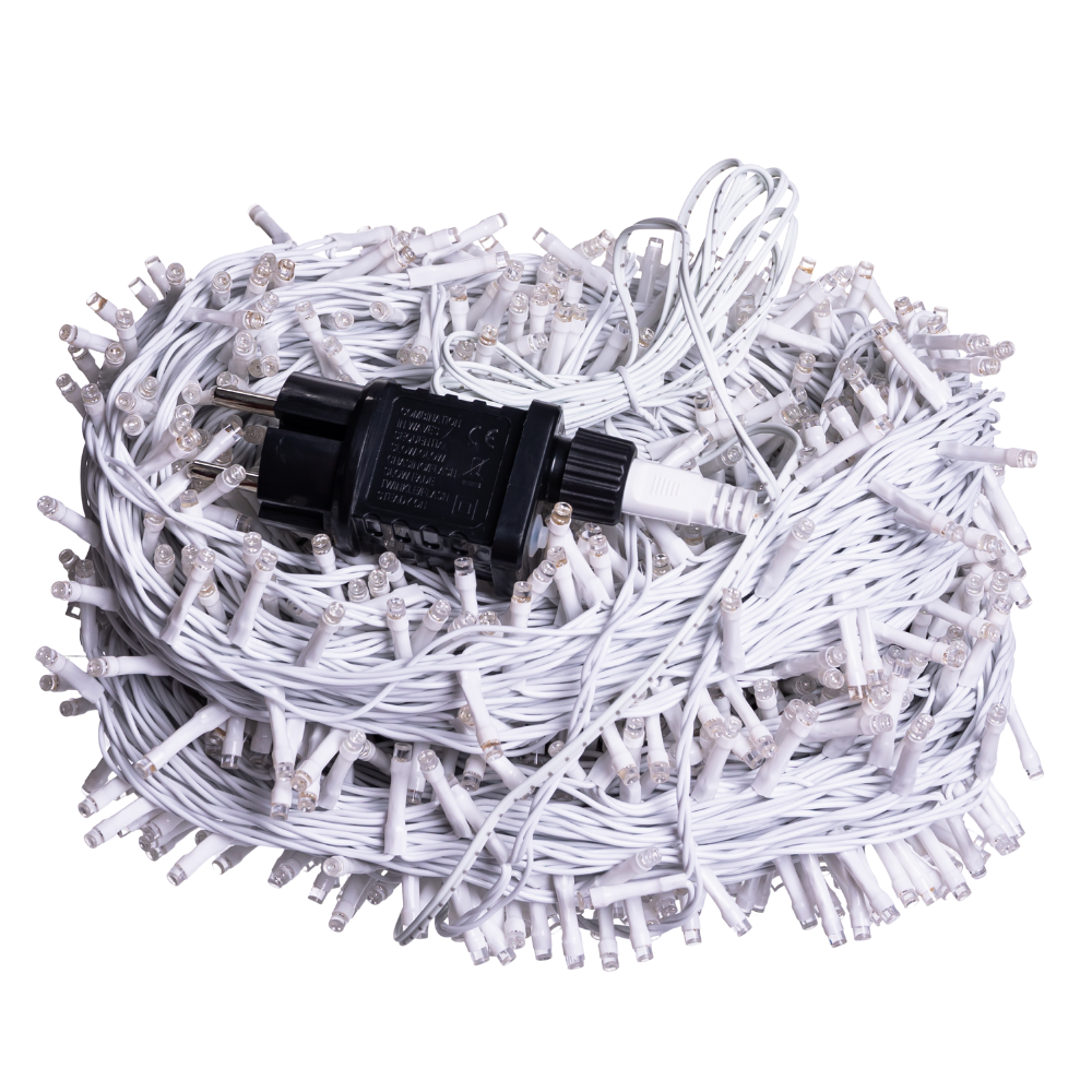 Гірлянда Різдвяна фея вулична 100 м 1000 LED білий провід Синій CF1000L100MWBL - Зображення 4