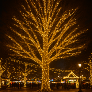 Гірлянда Різдвяна фея вулична 100 м 1000 LED білий провід Жовтий CF1000L100MWY