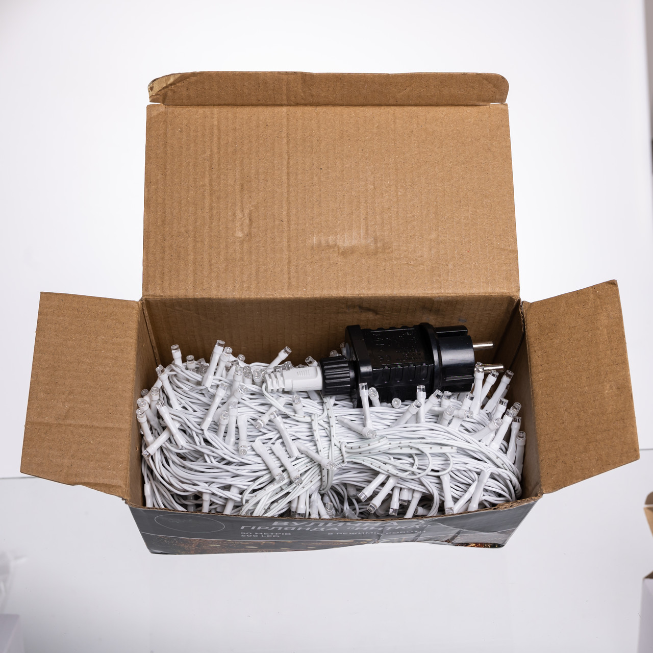 Гірлянда Різдвяна фея вулична 50 м 500 LED білий провід Синій CF500L50MWBL - Зображення 2