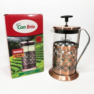 Френч-прес Заварник для чаю Con Brio CB-5160 600мл, Чайник самовар скляний, Чайники для заварювання