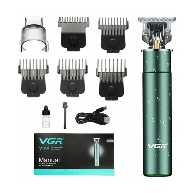 Машинка для стрижки акумуляторна VGR V-186 триммер для волосся та бороди