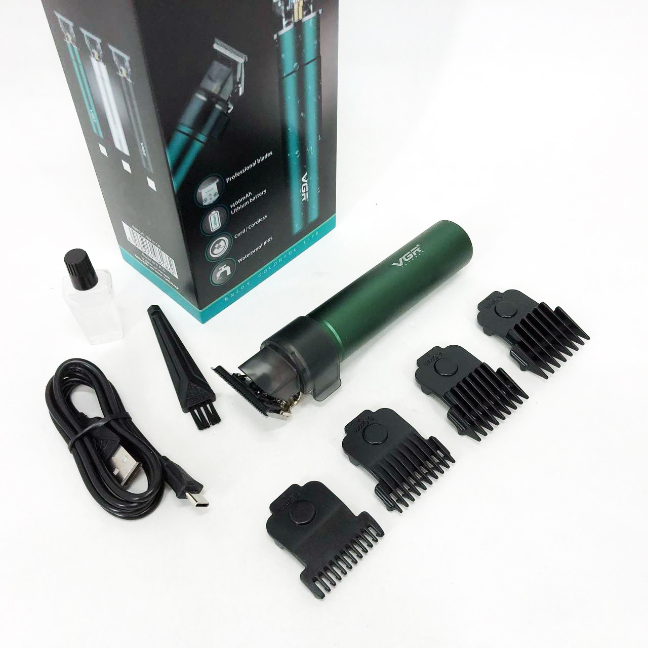 Машинка для стрижки акумуляторна VGR V-186 триммер для волосся та бороди - Зображення 20