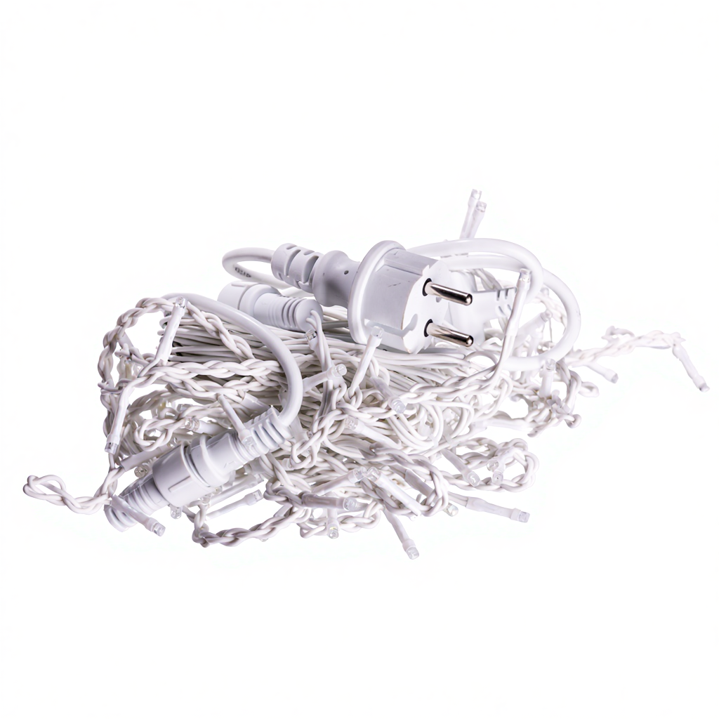 Новорічна гірлянда вулична Бахрома 6 м 105 LED білий провід Мультиколор 6MWMLNEW - Зображення 2