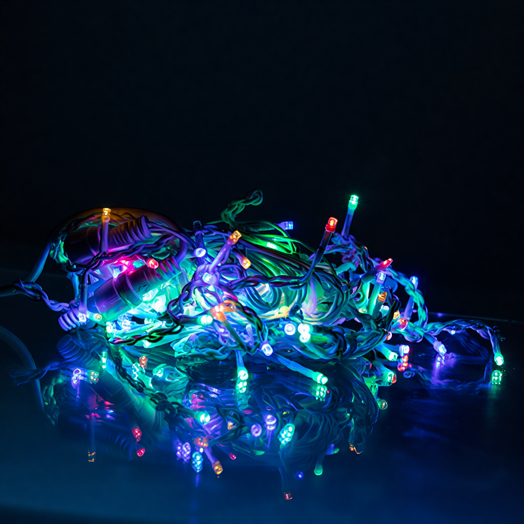 Новорічна гірлянда вулична Бахрома 6 м 105 LED білий провід Мультиколор 6MWMLNEW - Зображення 3