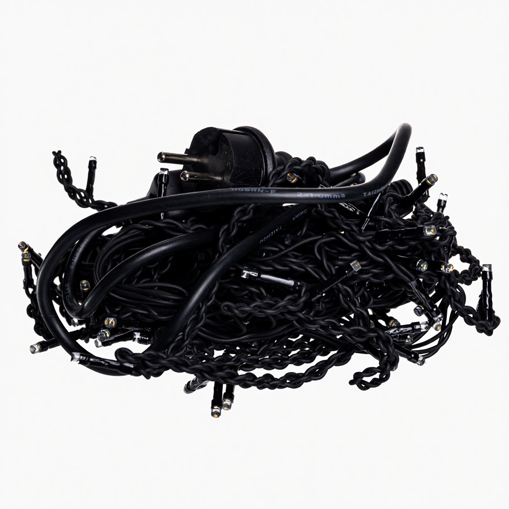 Новорічна гірлянда вулична Бахрома 6 м 105 LED чорний провід Жовтий 6МBY - Зображення 2