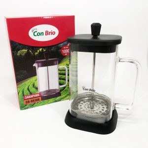 Френч-пресс Con Brio CB-6610В 1000 мл, Заварник для трав, Заварник стеклянный с прессом китайский