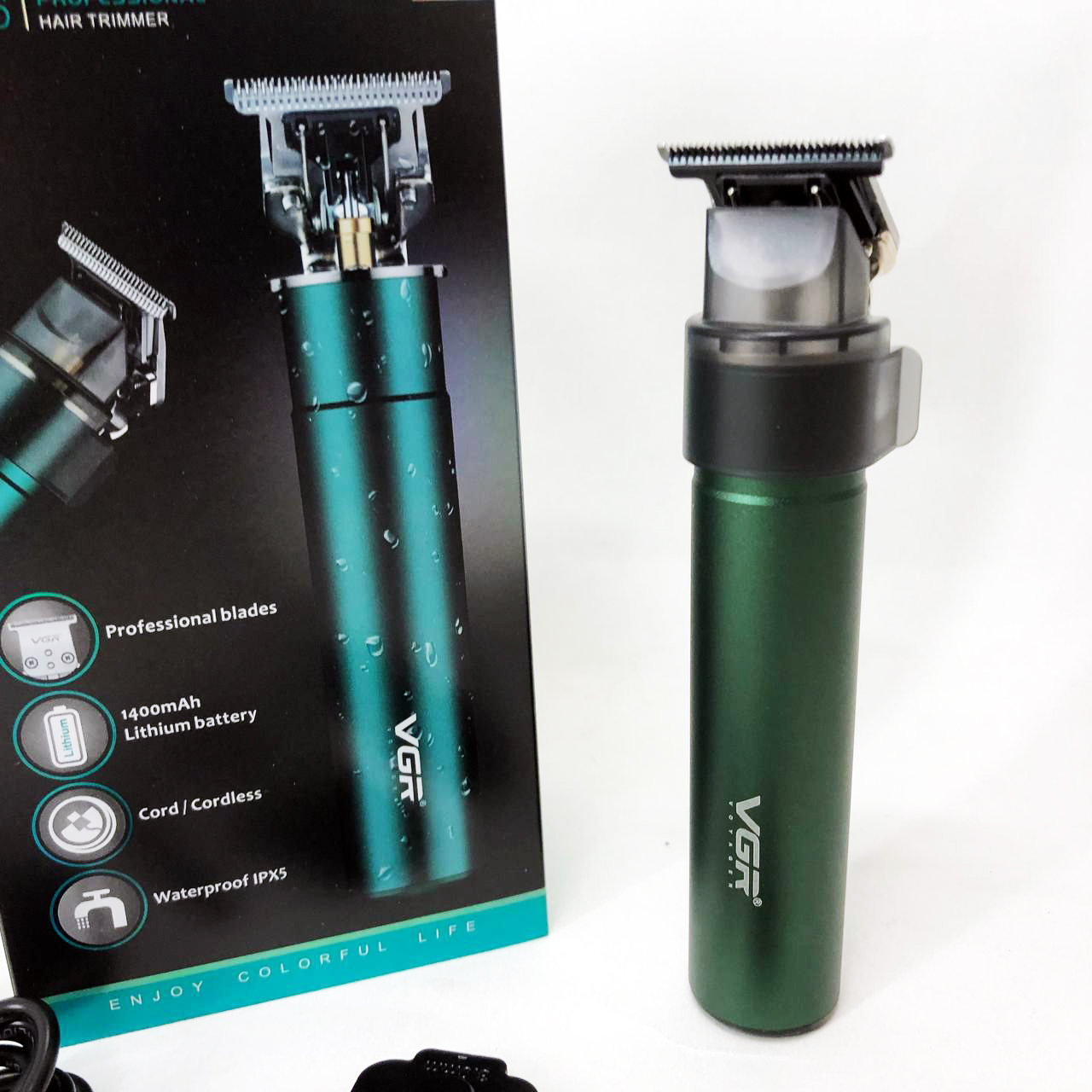 Машинка для стрижки акумуляторна VGR V-186 триммер для волосся та бороди - Зображення 13